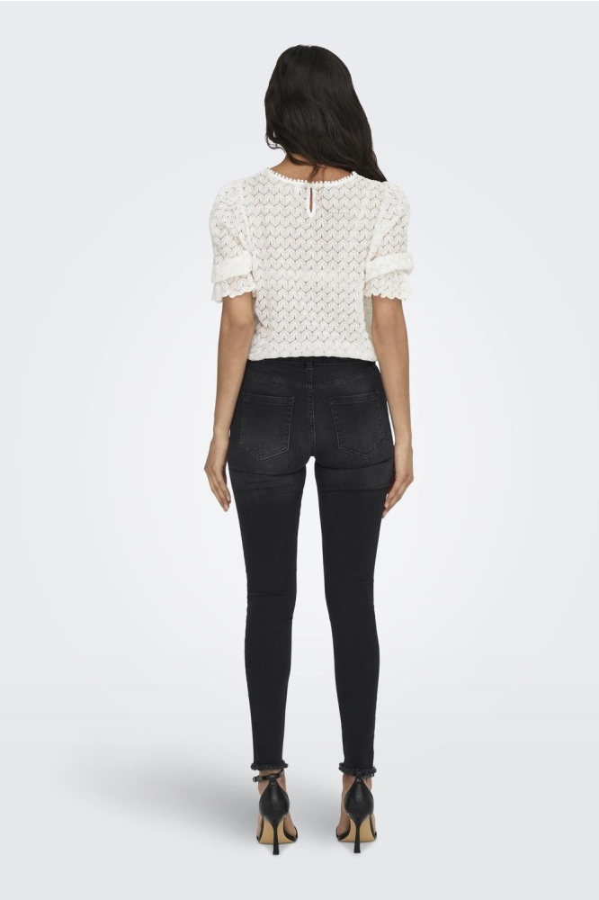 ONLBLUSH MID ANK RAW JEANS REA1099 15157997 Black Denim